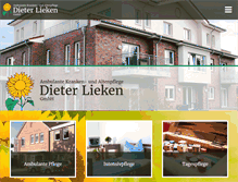 Tablet Screenshot of pflegedienst-lieken.de